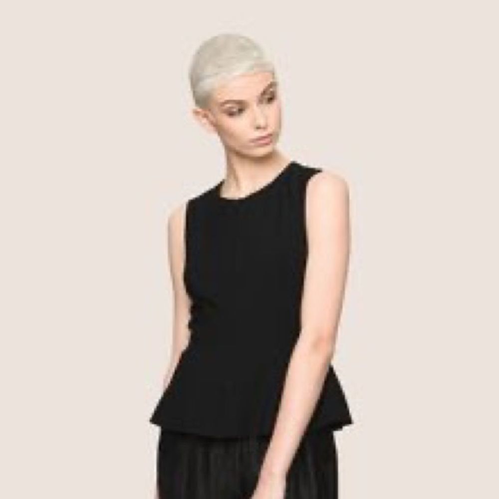 Armani Exchange Women's Black Peplum Tank Top Size XXS